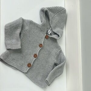 12mo Gray Knit Sweater 100% Cotton Boy or Girl Unisex Nordstrom